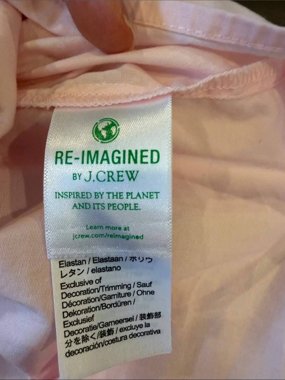 J. CREW Light Pink Long Sleeve Blouse - Large